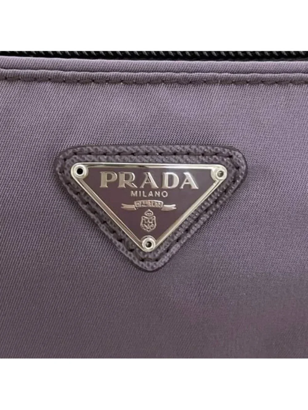 Prada Pouch Purple Mirtillo Vala Case Nylon 42 Zipper